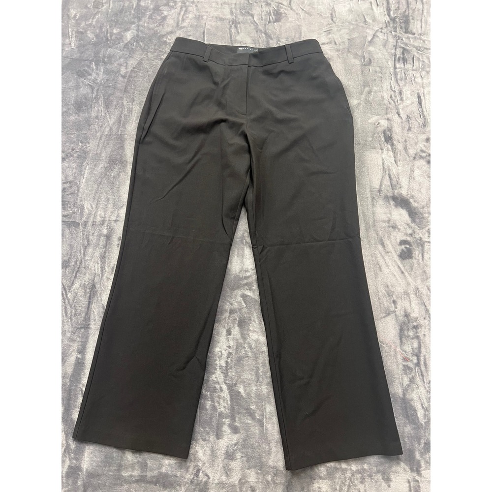 ASOS‎ DESIGN Tailored Wide Leg Trousers Womens 8 Petite Black High Rise Workwear